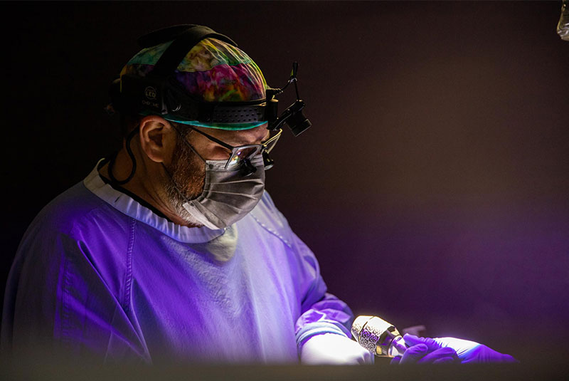 Image of doctor during a dental operations